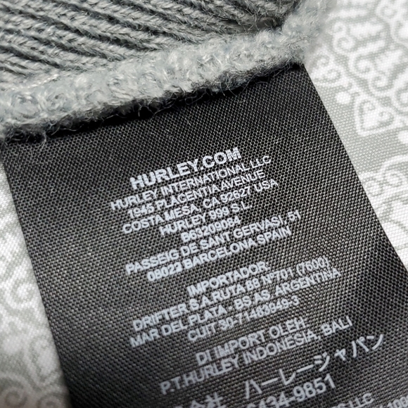 Hurley Icon Staples Beanie, Grey - Picture 5 of 6